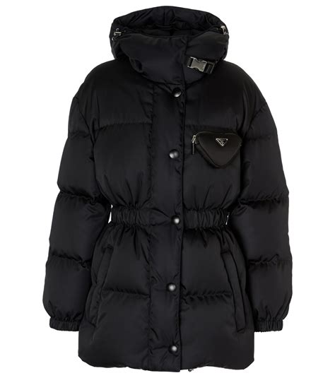 prada quilted nylon down jacket|Prada cropped cashmere down jacket.